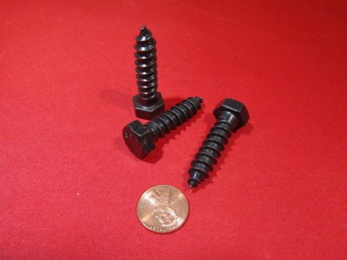 Black Zinc Hex Head Lag Screw 1/2 Hex Size 5/16 Thread x 1.50&#034; Length, 50 pcs