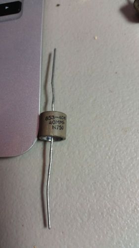 NOS Doorknob Capacitor 40 mmf  As Shown ? Maker Guaranteed