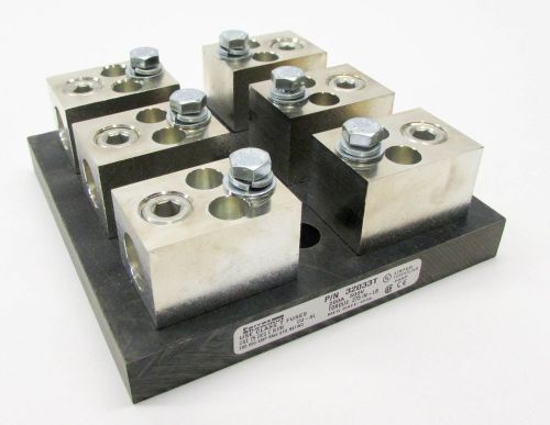 Ferraz shawmut 32033t 200a 300v 3p 6awg phenolic molded fuse block  lug terminal for sale