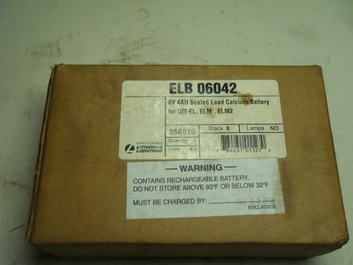 (o4-5)  1 new lithonia elb06042 battery for sale