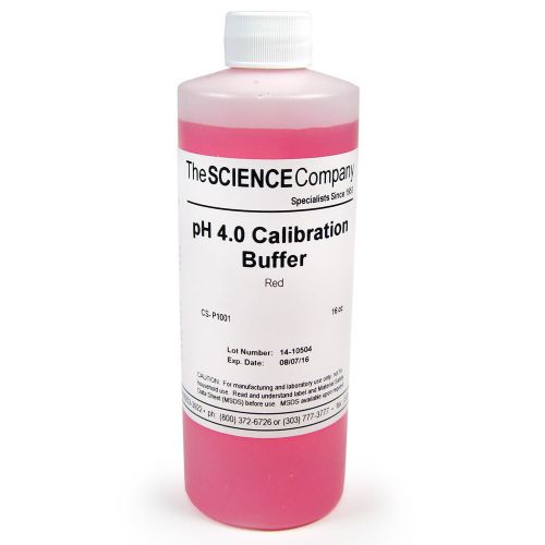 G-2008 pH Buffer Solution, 4.0, Calibration Solution, 16oz