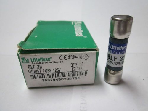 LOT OF 10 LITTELFUSE BLF-30 BLF30 BLF 30 FUSE NEW IN BOX