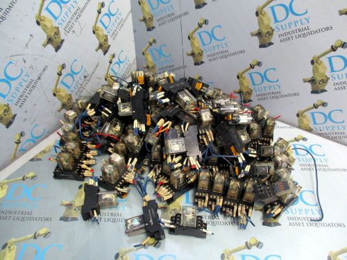 OMRON MY4N MY4N-D2N MY2N MY2N-D2 MY4ZN HH546 24 VDC RELAY &amp; BASE LOT OF 96