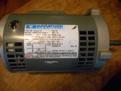 Marathon 1/4HP Electric Motor part # 702620-01       70337501p