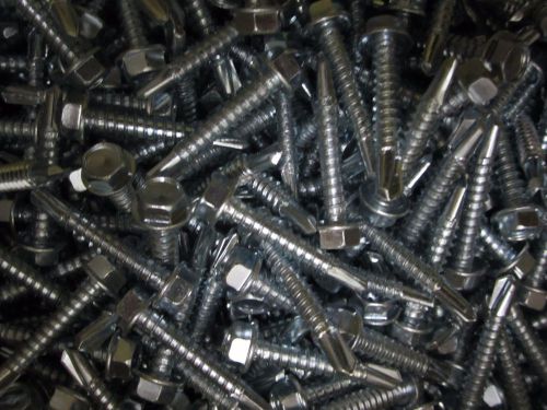 Hex Washer Head #14 x 2-1/2 Self-Drilling Tek Screw #3 point 200pc IHW