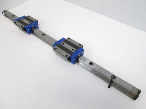 Thomson 511H20A1 Linear Rail w/ 2 Carriages, 20mm W x 19mm H x 21.5&#034;L Rail