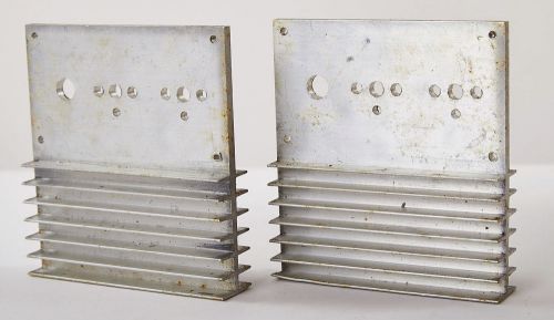 Lot of 2 Aluminum Heat Sinks Heatsinks  4&#034; X 4 3/4&#034; X 1&#034;   Free Shipping