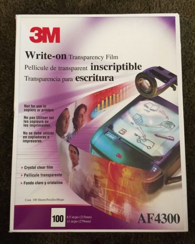 3M Write-on Transparency Film AF4300 Overlays, 90 count