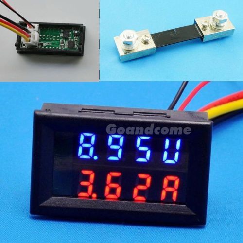 Digital Voltmeter Ammeter DC 100V 100A LED Amp Volt Meter + Current Shunt G1CG