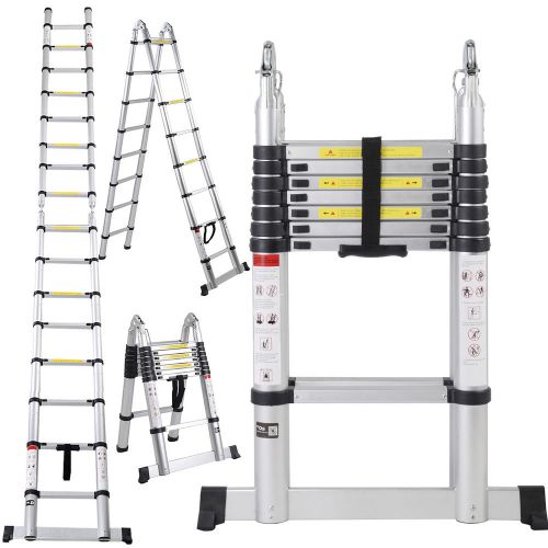 NB Multi Purpose Aluminum Telescoping Telescopic Extension Ladder Tall