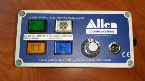 THERMO 2300 ALLEN COMPACT ELECTRONICS 1PH CONTROLLER 18V-AC B307935