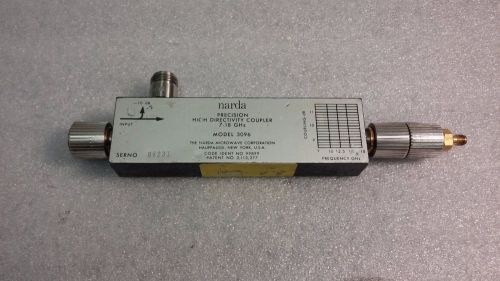 Narda microwave model 3096 precision high directivity coupler for sale