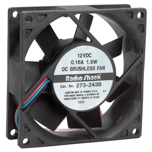 Radio Shack 3 Inch Brushless 12VDC Cooling Fan  273-243B   R87