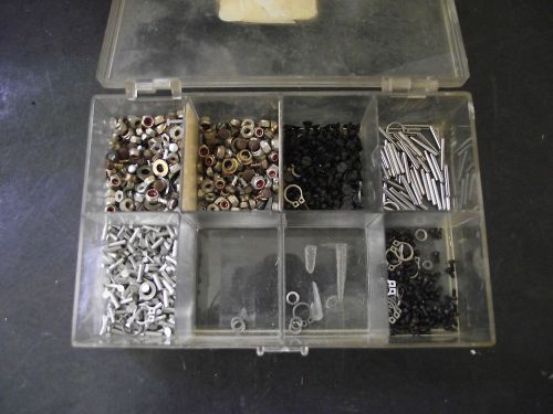 200+ LOT MINATURE LOCK NUTS , PINS, CLIPS ETC MILITARY SURPLUS