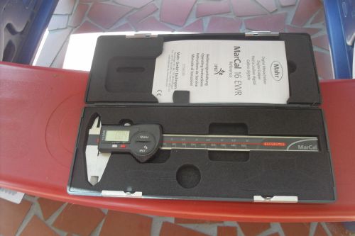 mahr 6&#034; 150mm slide govt.type digital calipers with hard padded case &amp;info # 79