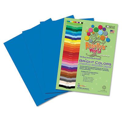 Premium Sulphite Construction Paper, 76 lbs., 9 x 12, Blue, 50/Pack 73901