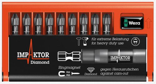 Wera 8751-9/imp dc phillips impaktor bit-check set for sale