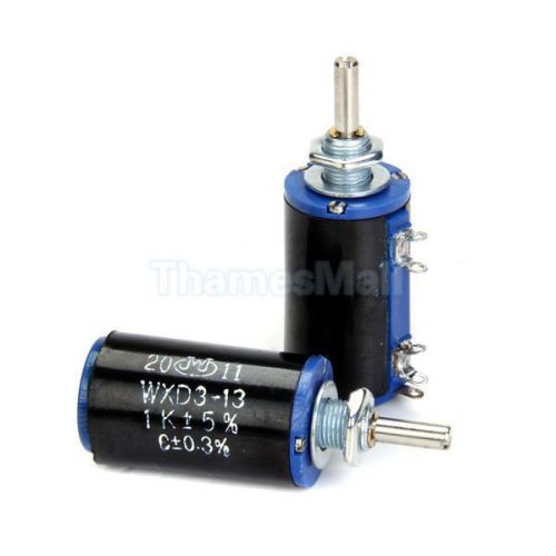 2pcs WXD3-13 Multi-turn Wirewound Potentiometer 1K Ohm Impedance High Quality