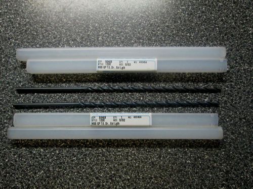 GREENFIELD INDUSTRIES  5/32&#039; X 8 inch HSS GP T/L., EXTRA LENGTH  Drill Bis (2)