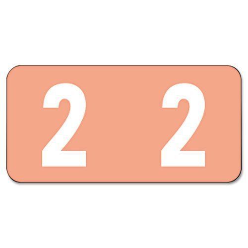 Smead Numeric Color-Coded Labels, #2, Pink, 250 labels per Pack (67472)