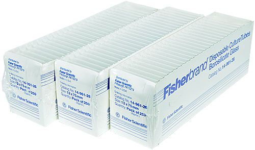 NIB Fisherbrand 14-961-26 Borosilicate Glass Culture Tubes 12 x 75 mm (3 pack)