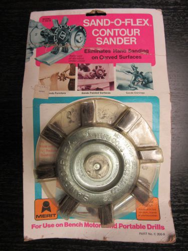 NOS Merit Sand-O-Flex Model 350R Abrasive Contour Sander bench grinder or drill