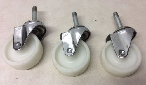 Set of 3 Swivel Caster with Threaded Stem - 3&#034; X 1-1/8&#034; (C-15)