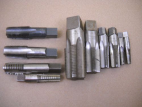 Lot of 10 pipe taps 1/8&#034; -27 nptf to 1&#034; -11-1/2 npt for sale