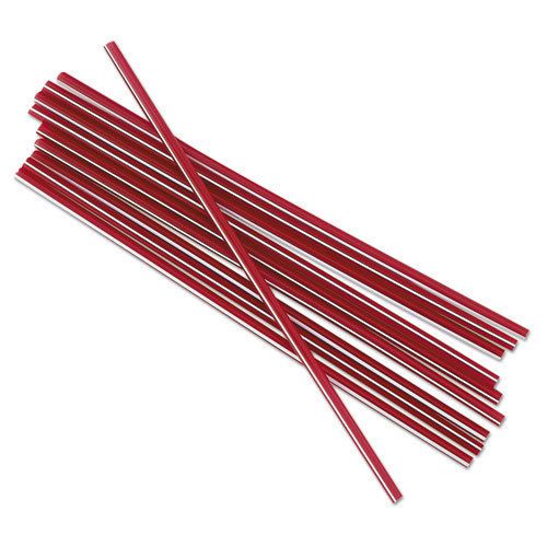 BOARDWALK- UNWRAPPED STIR-STRAWS 5 1/4&#034; RED 1000/PACK 10/case  (BWK STRU525R10)