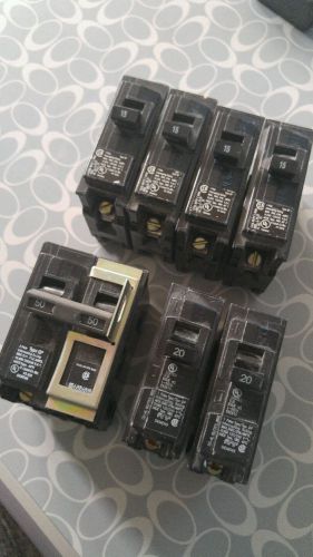 Siemens circuit breakers lot of 7 -  q250 q115 q120 for sale