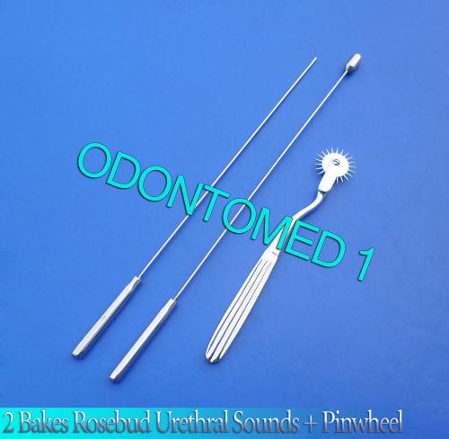 2 Pcs Bakes Rosebud Urethral Sounds 2mm+9mm,Pinwheel