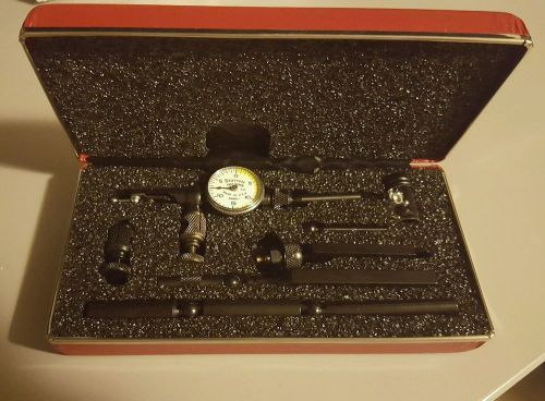 LS Starrett No. 711 Last Word Dial Indicator Gauge Set, .0005&#034;, Orig Case