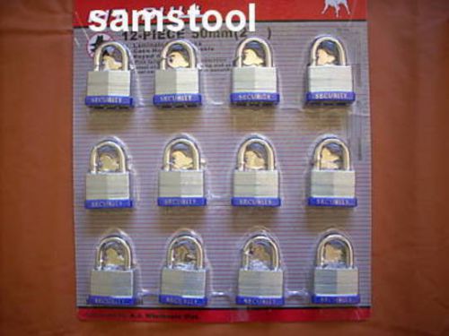 A 40mm Padlocks-12pc keyed alike- 1-1/2&#034;lock-24same key