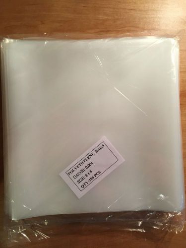 8&#034; x 8&#034; x 4 mil Flat Poly Bags 100 pack