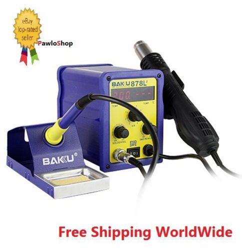 BAKU BK-878L2 700W 220V EU Plug 2 in 1 Rework Station Soldering Iron&amp;Hot Air gun