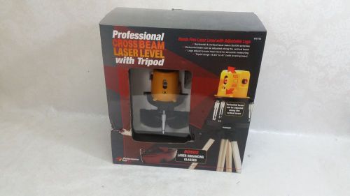 PERFORMANCE TOOLS Professional Cross Beam LASER LEVEL w. Tripod Construction Kit