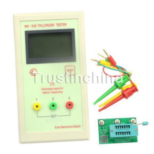 US Portable MK-328 LCD Transistor Tester Diode Capacitance LCR ESR Meter t