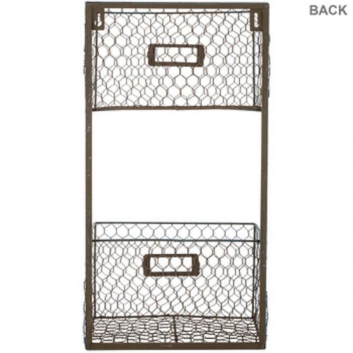 Blue Two-Tier Chicken Wire Shelf, Storage, versatile, De-Clutter your world!