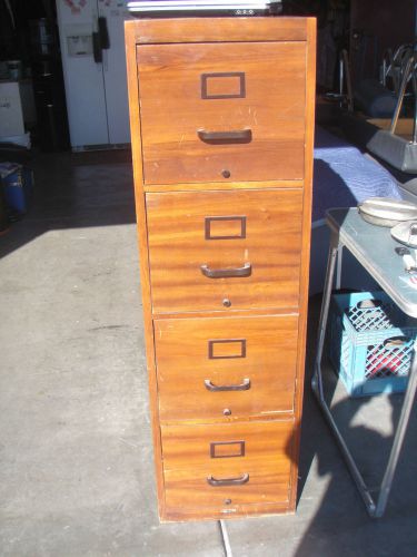 VINTAGE GLOBE &amp; WERNICK OAK FILING CABINET