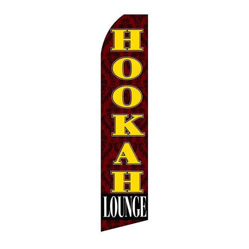 Hookah Lounge business sign Swooper flag 15ft Feather Banner MADE USA
