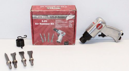 Wel-bilt 5 piece pc. pneumatic air hammer kit 4500 rpm 3/4&#034; bore mint condition! for sale