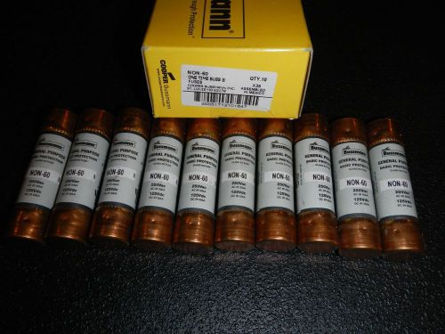 Bussmann NON60 FUSE LOT (10PIECES) NON 60 NON-60 NEW STYLE NIB  &#034;NEW&#034;