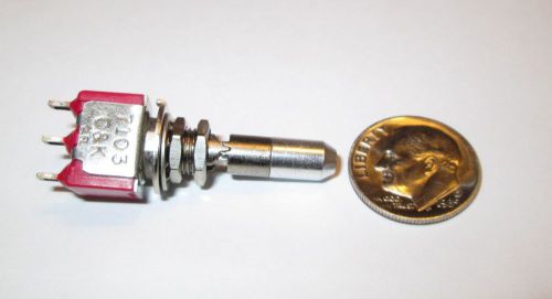 C&amp;K #7103 MINIATURE TOGGLE SWITCH  SPDT C-OFF  ON-OFF-ON  **LOCKING**  NOS