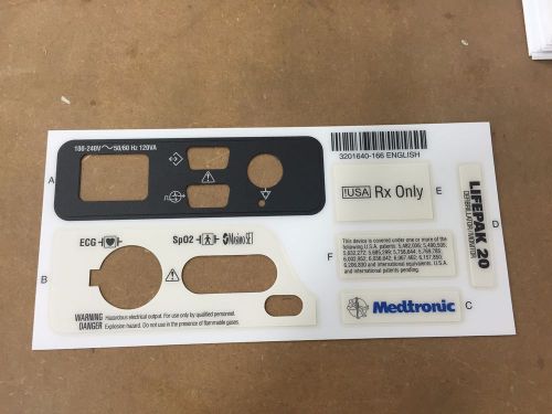 3201640166 - lifepak 20 label set - physio-control for sale