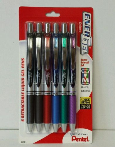 Pentel EnerGel Deluxe Retractable Liquid Gel Ink, Medium 0.7 mm, Quick Drying