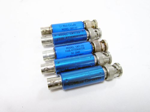 LOT (5) OF MINI-CIRCUITS CAT-3 CAT-6 3X CAT-10 ATTENUATOR DC-1500 MHz 3 6 10 dB