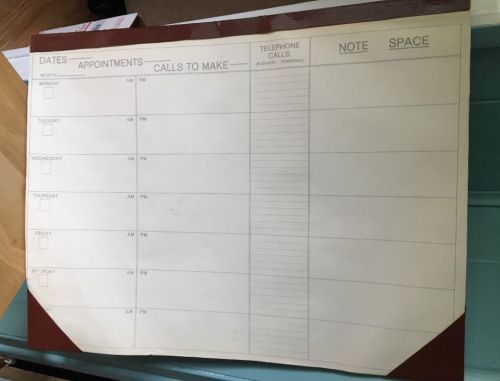 Vintage Desk Pad Calendar Pads Blotters weekly no year 40 sheets