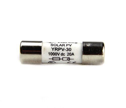 PV Fuse 20A In-Line Solar 1000VDC 10x38mm, CE TUVRheinland