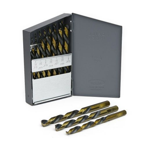 XtremepowerUS Left Hand High Speed Steel 15Pcs Drill Bit Set 1/16 to 1/2 by 1/32