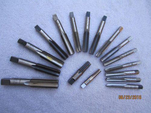 Lot of 17 plug/bottoming taps various sizes great condition ( nice ) for sale